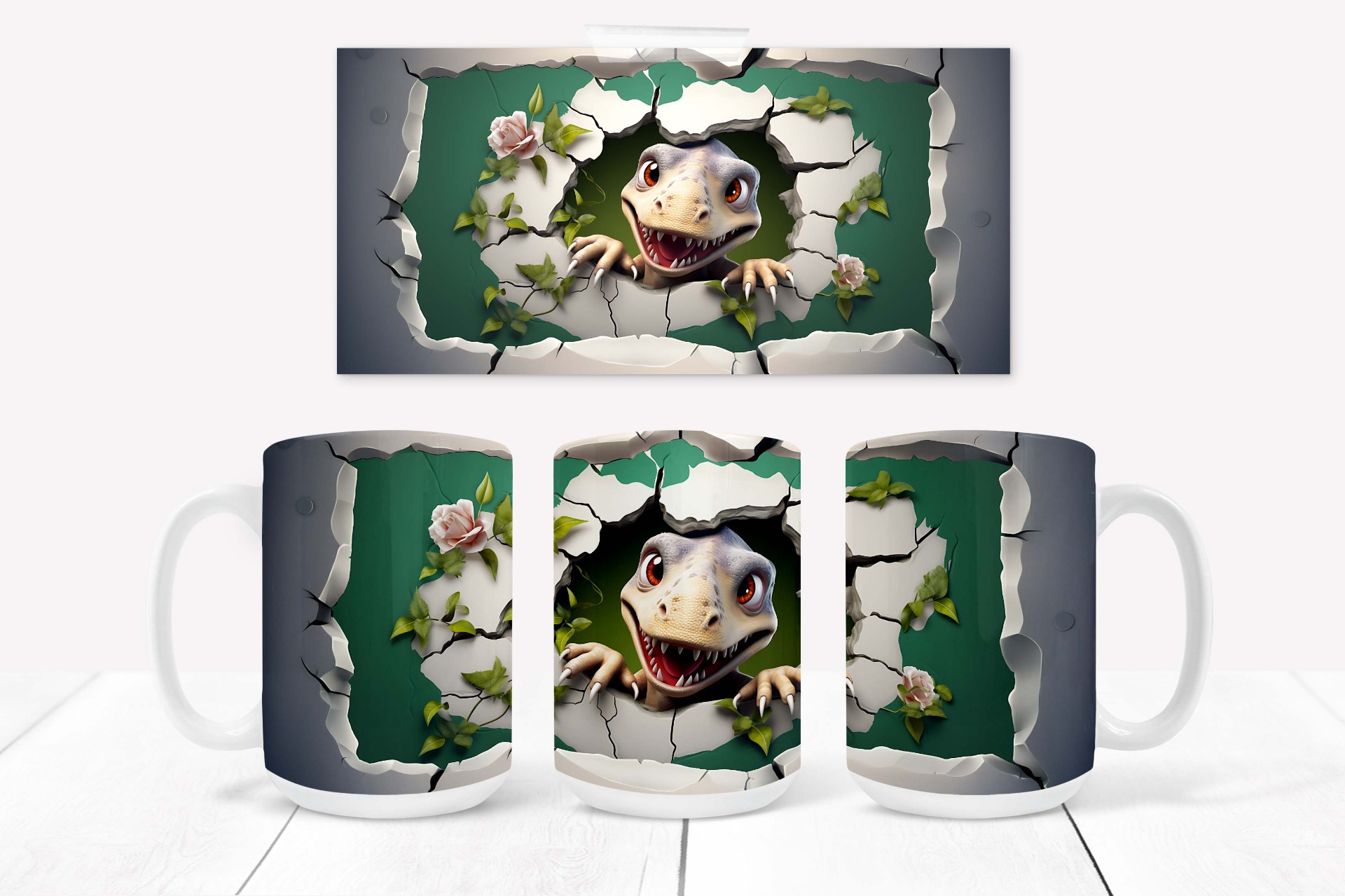 cana imprimata 3D dinozaur